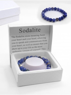Sodalite Blessing Bead Bracelets with Gift Box 